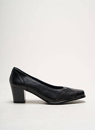 Pantofi cu toc țesătură satinată toc de 4 la 6 cm negru PEDRO TORRES femeie