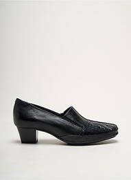 Mocasini material neted toc plat până la 3 cm negru NATURFORM femme