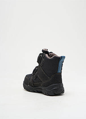 Botine/ghete țesătură satinată vârf rotund negru SUPERFIT băiat