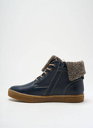 Botine/ghete material neted vârf rotund albastru BABYBOTTE băiat