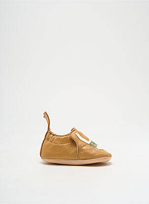 Papuci/pantofi de casă material neted vârf rotund maro EASY PEASY băiat