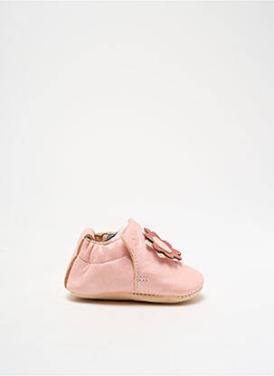 Papuci/pantofi de casă material neted vârf rotund roz EASY PEASY fată