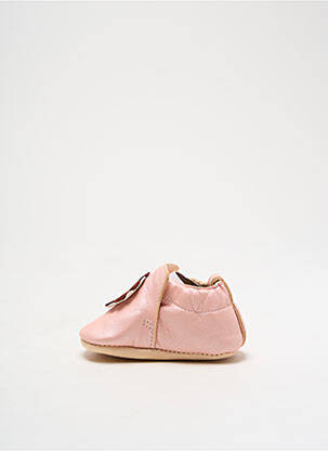 Papuci/pantofi de casă material neted vârf rotund roz EASY PEASY fată