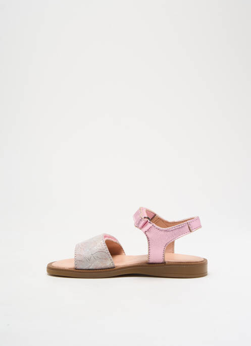 Sandale/Pantofi decupați roz ACEBOS fată
