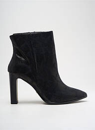 Botine/ghete țesătură satinată toc de 7 la 9 cm negru TAMARIS femme