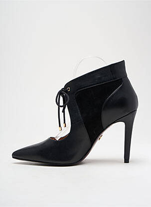 Botine/ghete material neted toc de 7 la 9 cm negru TAMARIS femeie