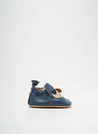 Papuci/pantofi de casă material neted vârf rotund albastru EASY PEASY garcon