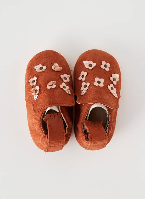 Papuci/pantofi de casă închidere elastică vârf rotund portocaliu EASY PEASY fille