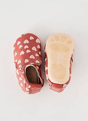 Papuci/pantofi de casă material neted vârf rotund roz EASY PEASY fată