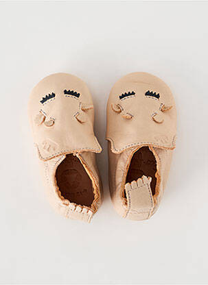 Papuci/pantofi de casă material neted vârf rotund roz EASY PEASY fată