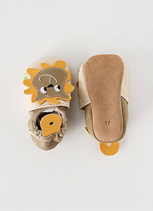 Papuci/pantofi de casă material neted vârf rotund maro COOKOO BY GBB băiat
