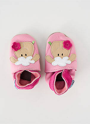 Papuci/Pantofi de casă roz INCH BLUE fată