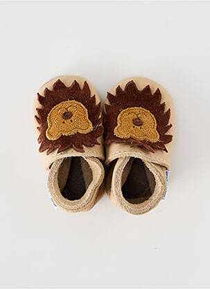 Papuci/Pantofi de casă bej INCH BLUE băiat