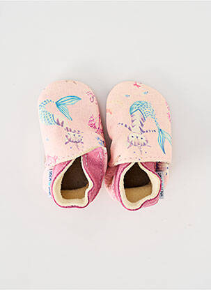 Papuci/Pantofi de casă roz INCH BLUE fată