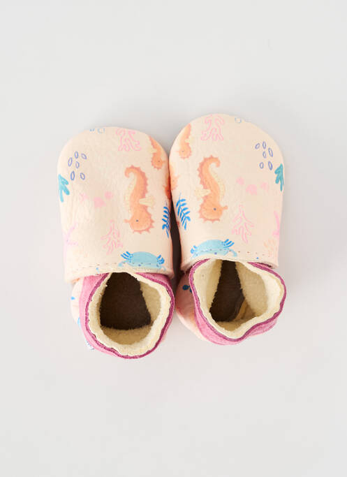 Papuci/Pantofi de casă bej INCH BLUE fată