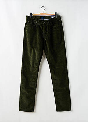 Pantalon slim țesătură catifea mărime normală verde GANT bărbat