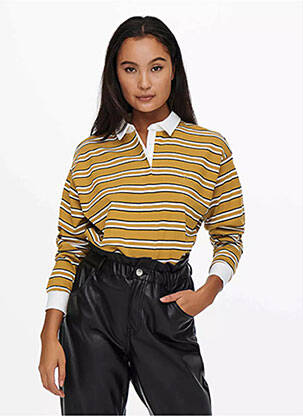 Polo mâneci lungi mâneci lungi galben ONLY femeie