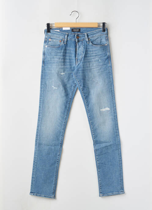 Blugi cu croială slim albastru JACK & JONES bărbat