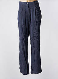 Pantalon drept închidere cu fermoar sub clapetă cu nasturi albastru DEUX. BY ELINE DE MUNCK femme