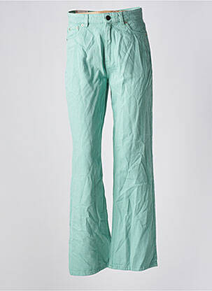 Pantalon evazat buzunare verde ONLY femeie