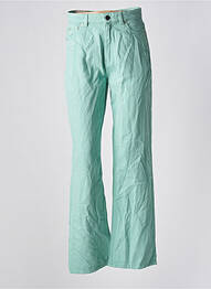 Pantalon evazat buzunare verde ONLY femeie