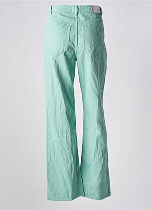 Pantalon evazat buzunare verde ONLY femeie