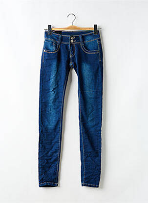 Blugi skinny elasticitate talie joasă albastru MADONNA femeie