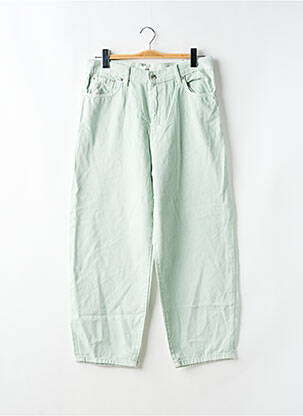 Blugi cu croială largă verde MANGO femeie