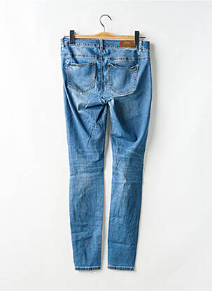 Blugi skinny efect uzat decolorat talie joasă albastru ONLY femeie