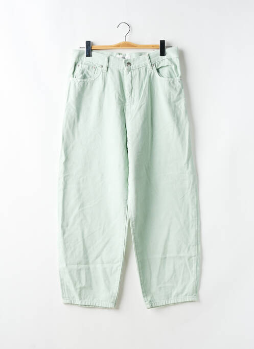 Blugi cu croială largă verde MANGO femeie