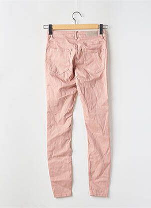 Pantalon slim țesătură poplin mărime normală roz VERO MODA femeie