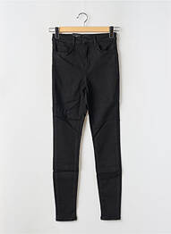 Pantalon slim țesătură poplin talie înaltă negru VERO MODA femeie
