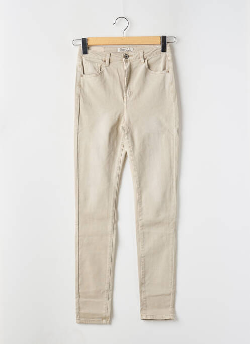 Blugi cu croială slim bej TOXIK3 femeie