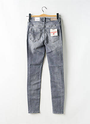 Blugi skinny efect uzat decolorat talie înaltă gri ONLY femeie