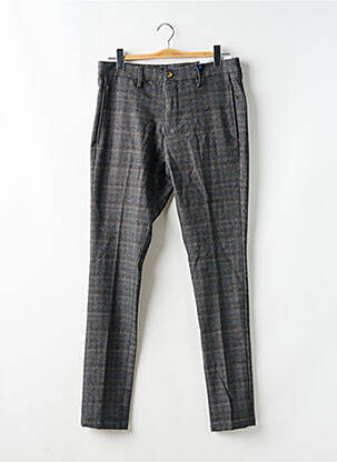 Pantalon chino țesătură melanj mărime normală albastru PRIVATE BLUE bărbat