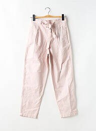 Pantalon drept croială morcov talie înaltă roz MANGO femeie