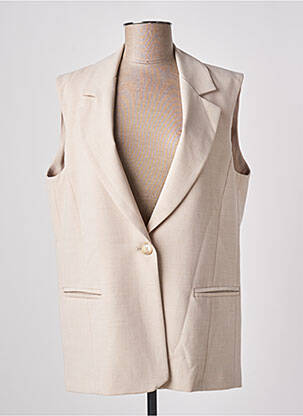 Jachete casual guler tip costum bej ANGELA DAVIS femeie
