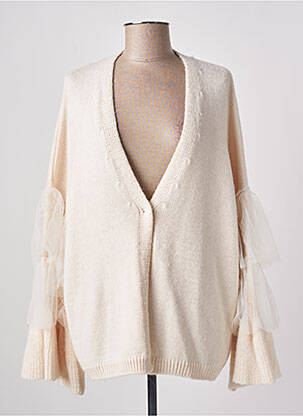 Vestă cu mâneci lungi bej ANGELA DAVIS femeie