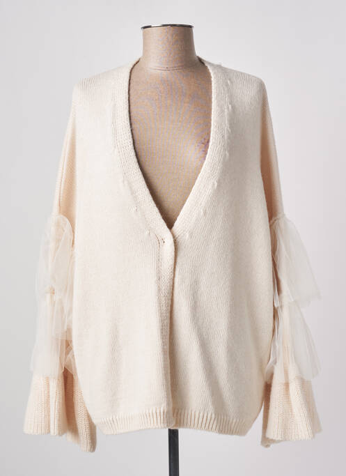 Vestă cu mâneci lungi bej ANGELA DAVIS femeie