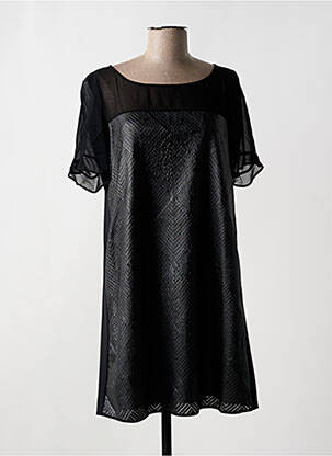Rochie scurtă croială fluidă mâneci scurte negru PENNYBLACK femeie