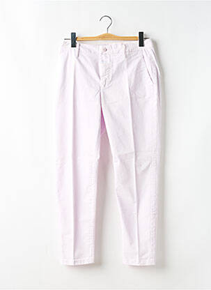 Pantalon chino țesătură poplin mărime normală roz CLOSED femeie