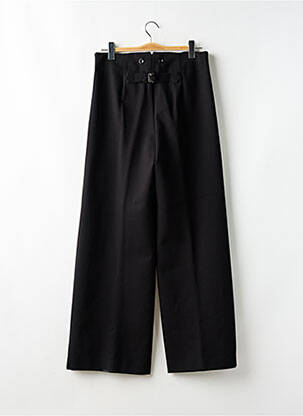 Pantalon larg talie cu cleme talie înaltă negru RALPH LAUREN femeie