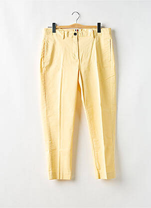 Pantalon chino țesătură poplin mărime normală galben TOMMY HILFIGER femeie