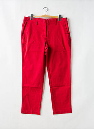Pantalon chino țesătură poplin mărime normală roșu TOMMY HILFIGER femeie