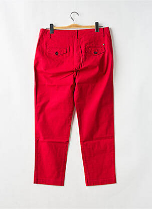Pantalon chino țesătură poplin mărime normală roșu TOMMY HILFIGER femeie