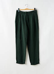 Pantalon drept croială morcov talie înaltă verde ZYGA femme