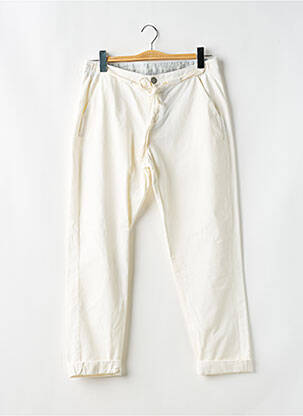 Pantalon 7/8 talie cu cleme mărime normală alb INDI & COLD femeie
