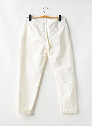 Pantalon 7/8 talie cu cleme mărime normală alb INDI & COLD femeie