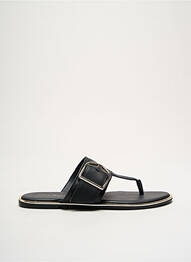 Șlapi material neted toc plat până la 3 cm negru TOMMY HILFIGER femme