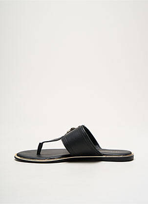 Șlapi material neted toc plat până la 3 cm negru TOMMY HILFIGER femeie